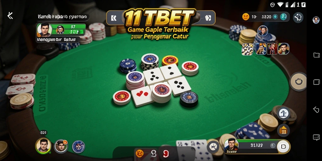 Tampilan gameplay seru dari 11TBET yang penuh strategi Gaple.