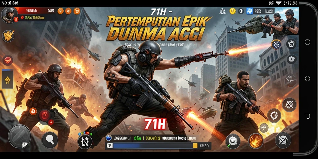 Screenshot menampilkan aksi seru dalam gameplay 71H.