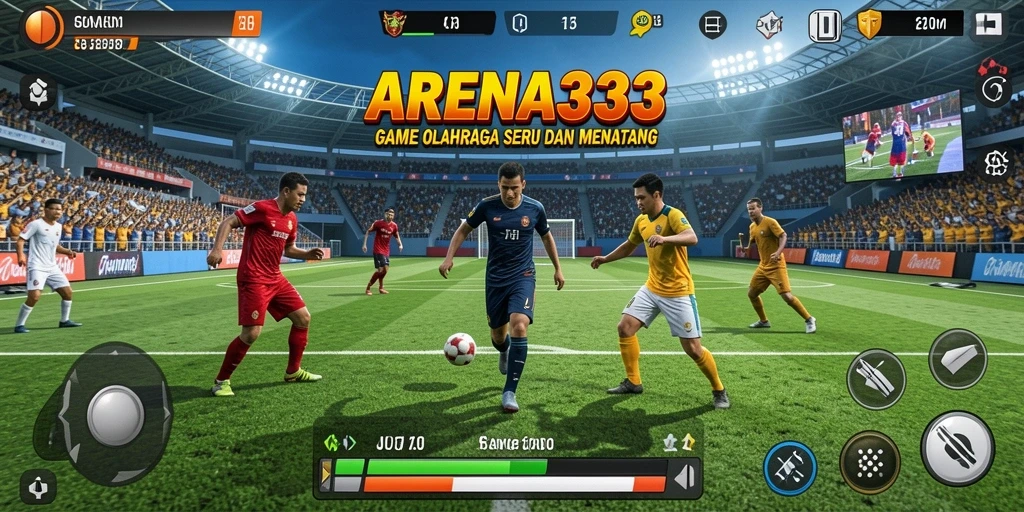 Tampilan gameplay mendebarkan di ARENA333 dengan aksi olahraga yang intens.