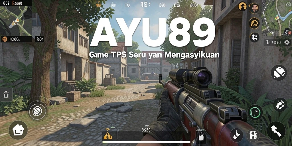 Tampilan seru gameplay AYU89 dengan pertarungan TPS intens.