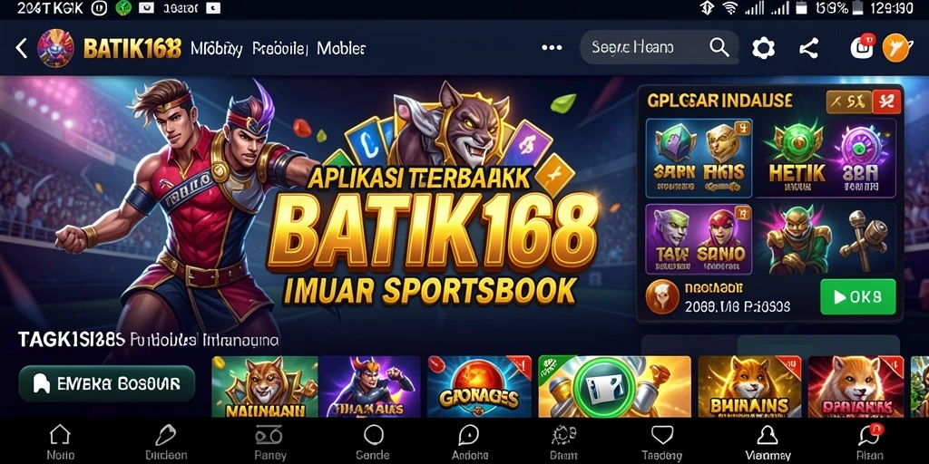 Screenshot utama BATIK168 menunjukkan pengalaman taruhan yang interaktif dan menarik.