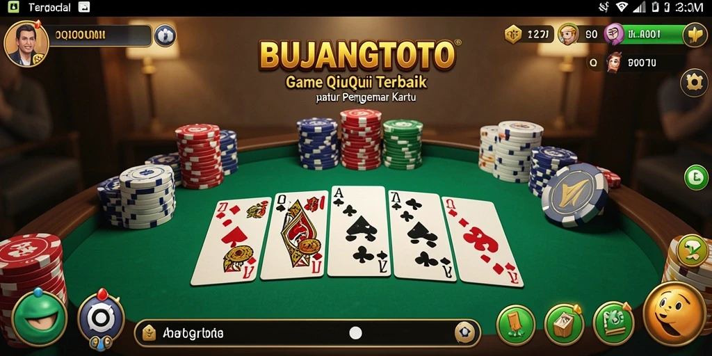 Gameplay seru BUJANGTOTO dengan kartu QiuQiu.
