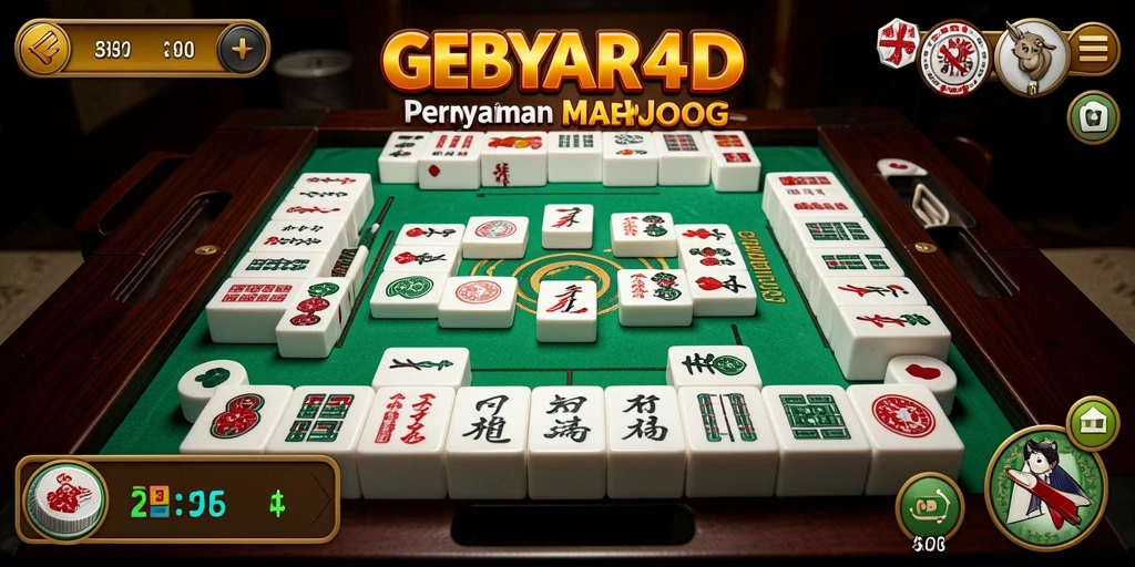 Tampilan gameplay GEBYAR4D yang seru dan menantang di papan Mahjong.