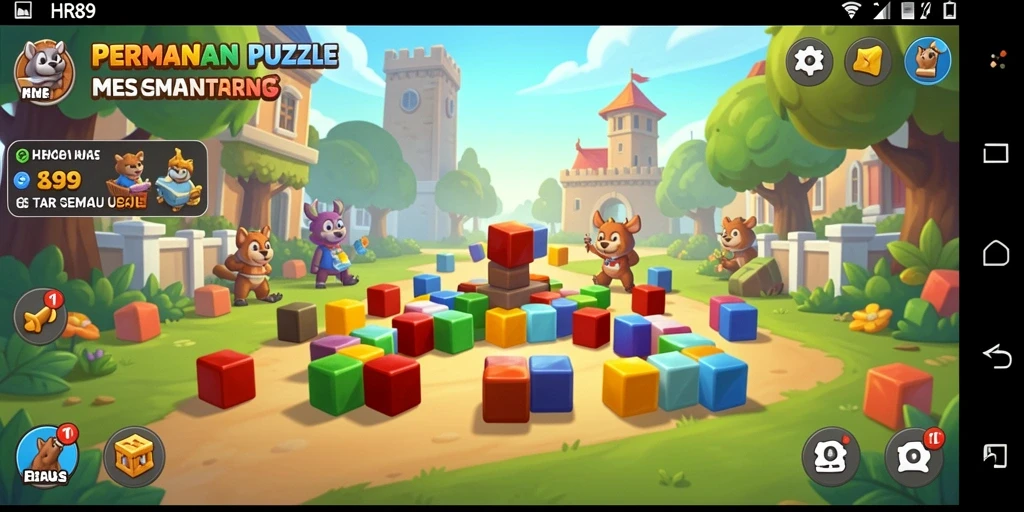 Tampilkan gameplay puzzle yang seru dan menantang di HR89.