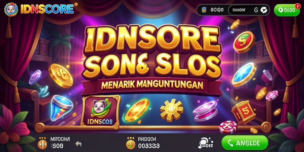 Screenshot gameplay IDNSCORE menampilkan mesin slot yang mengasyikkan.