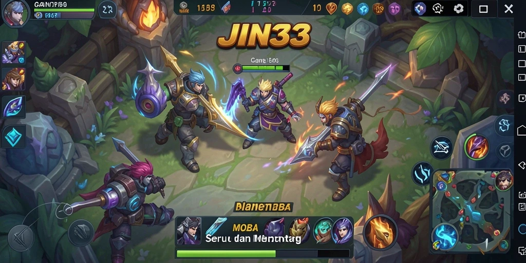 Tampilan gameplay seru di JIN33 yang penuh strategi dan aksi.