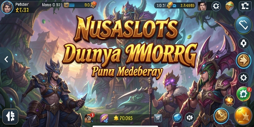 Gameplay NUSASLOTS menampilkan pertarungan seru dalam dunia MMORPG.
