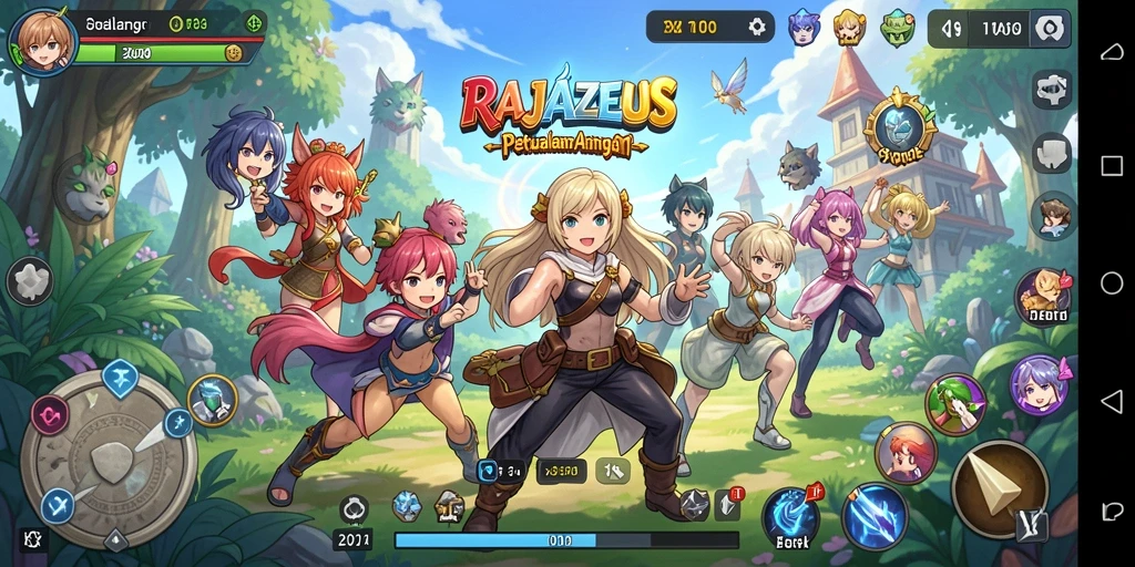 Tampilan gameplay seru di dunia Anime RAJAZEUS.