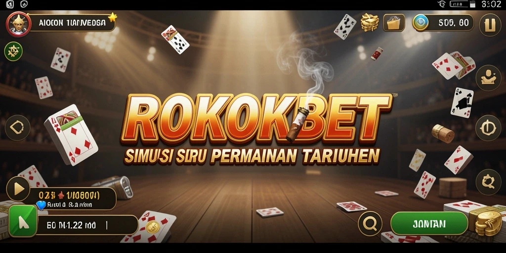 Tangkapan layar gameplay ROKOKBET menunjukkan aksi taruhan yang mendebarkan.